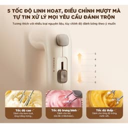 Máy Đánh Trứng Bear HM - 5H01J29, Công Suất 125w - Que Inox 304, Kèm Chân Chế Dựng Máy, Hàng Chính Hãng 4