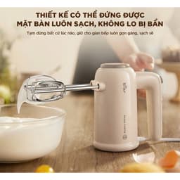 Máy Đánh Trứng Bear HM - 5H01J29, Công Suất 125w - Que Inox 304, Kèm Chân Chế Dựng Máy, Hàng Chính Hãng 6