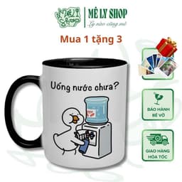 Cốc Uống Nước Chưa MÊ LY SHOP, Ly Sứ Nhắc Uống Nước Hình Ngỗng Goose Hài Hước, Cốc Sứ Quà Tặng 1