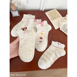 ✨ Set 10 Đôi Tất/ Vớ Muối Tiêu Cổ Thấp 9