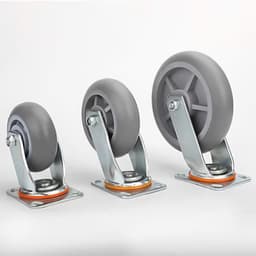 [KKTHN] Bánh TPR Tải Nặng Bánh Đàn Hồi Tốt Bánh Xe D100 D125 D150 D200Mm Bánh Xe Đẩy Hàng Có Tĩnh Xoay Khóa 2