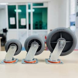 [KKTHN] Bánh TPR Tải Nặng Bánh Đàn Hồi Tốt Bánh Xe D100 D125 D150 D200Mm Bánh Xe Đẩy Hàng Có Tĩnh Xoay Khóa 3