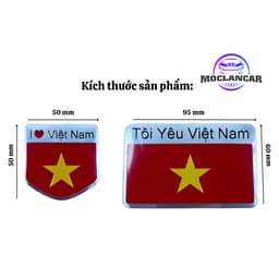 Tem Dán Lá Cờ Việt Nam Trang Trí Ô Tô, Xe Máy - Decal Phản Quang Chống Nước, Bền Màu Cao Cấp 7
