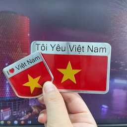 Tem Dán Lá Cờ Việt Nam Trang Trí Ô Tô, Xe Máy - Decal Phản Quang Chống Nước, Bền Màu Cao Cấp 3