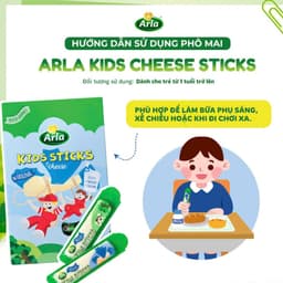 Phô Mai Arla thơm ngậy giàu dinh dưỡng cho bé từ 1 tuổi , hộp 6 thanh tiện lợi - Mẹ Rofi 4