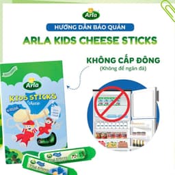 Phô Mai Arla thơm ngậy giàu dinh dưỡng cho bé từ 1 tuổi , hộp 6 thanh tiện lợi - Mẹ Rofi 5