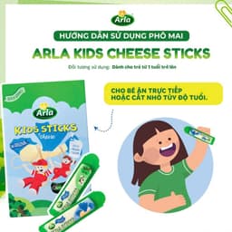 Phô Mai Arla thơm ngậy giàu dinh dưỡng cho bé từ 1 tuổi , hộp 6 thanh tiện lợi - Mẹ Rofi 6