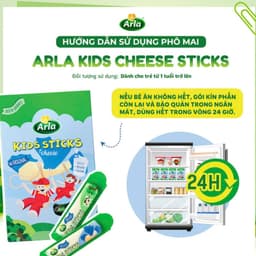 Phô Mai Arla thơm ngậy giàu dinh dưỡng cho bé từ 1 tuổi , hộp 6 thanh tiện lợi - Mẹ Rofi 7