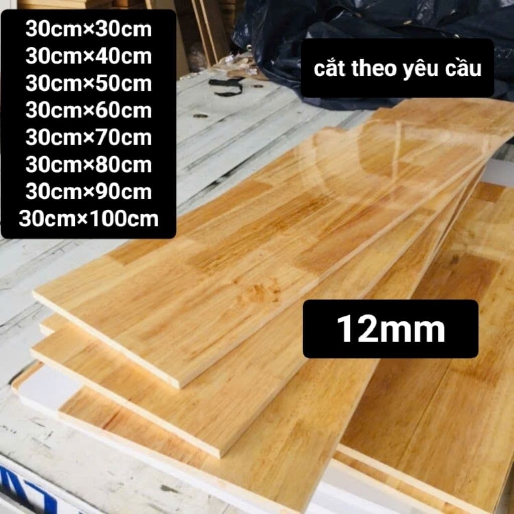 VÁN GỖ GHÉP 12mm làm kệ , tủ , bàn decor,....NHẬN CẮT THEO YÊU CẦU