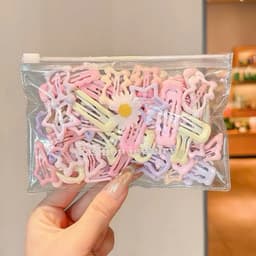 Set 32 Kẹp Tóc Bấm Cho Bé – Nhiều Hình Xinh Xắn Tông Hồng Tím Dễ Thương 4