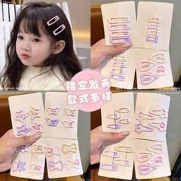 Set 32 Kẹp Tóc Bấm Cho Bé – Nhiều Hình Xinh Xắn Tông Hồng Tím Dễ Thương 2