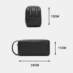 Túi Clutch Nam LECOS LC17 Da Bò Thật Phom Cứng Cáp May Tay Tỉ Mỉ 5