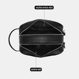 Túi Clutch Nam LECOS LC17 Da Bò Thật Phom Cứng Cáp May Tay Tỉ Mỉ 6