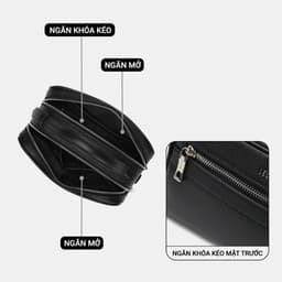 [4-25/9 TẶNG QUÀ TRUNG THU 599K] Ví Cầm Tay Nam LECOS LC16 Da Thật Da Bò Thật Nhiều Ngăn Để Tiền Thẻ Lịch Lãm 7