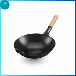Chảo thép 1 tay cầm, cán gỗ- Nhiều kích thước 1