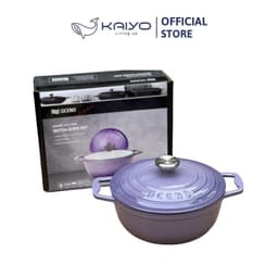 Nồi gang Oceno size 22cm phủ men gốm chống dính Teflon Bộ nồi gang đúc cao cấp 1
