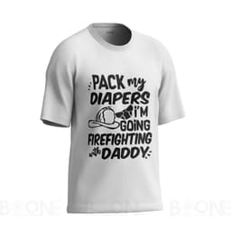 Áo thun Unisex Nam Nữ in hình FIREFIGHTING WITH DADDY, chất cotton 100% - BOONE - BNE00146 3