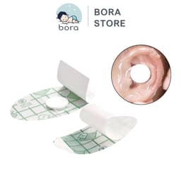 Miếng dán bịt tai chống nước cho bé đi tắm/đi bơi dùng 1 lần có màng PU siêu mỏng, có bông thấm nước [Set 20c có bông] 1
