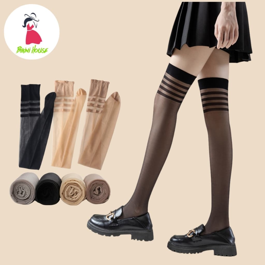 Tất Đùi Mỏng Sexy Tất Nữ Da Chân Dài Qua Gối Che Khuyết Điểm Siêu Dai  tcc16 { J103 }