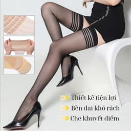 Tất Đùi Mỏng Sexy Tất Nữ Da Chân Dài Qua Gối Che Khuyết Điểm Siêu Dai  tcc16 { J103 } 3