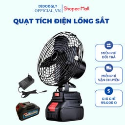 Quạt Mini Tích Điện DIDOOGLT Quạt Để Bàn Lượng Lớn 10 Cell Làm Mát Cực Nhanh Sử Dụng Liên Tục Nhiều Giờ 1