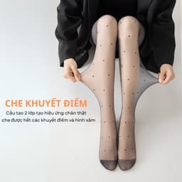 Quần Tất Da Chân 3D Quần Tất 2 Lớp Lót Nỉ Lông Siêu Ấm Che Mọi Khuyết Điểm  3