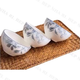 Bộ Bát Diệp Hồng  31 Chi Tiết Phong Cách Sang Trọng Lịch Sự, Chất Liệu Sứ Cao Cấp An Toàn [ đĩa  vuông ] 7