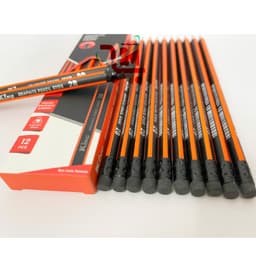 Hộp 12 Cây Bút Chì Chuốt KING K6688 Ngòi 2B/Bút Chì Chuốt Mẫu Cam Xen Đen, 1 Đầu Viết 1 Đầu Gôm, Chất Lượng Tốt 2