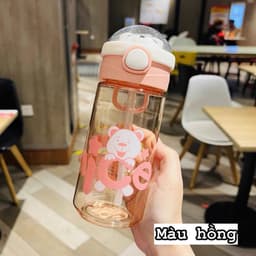 Bình nước gấu 650ml an toàn cho bé, chất liệu nhựa PC bền đẹp, lý tưởng cho đi học. 4