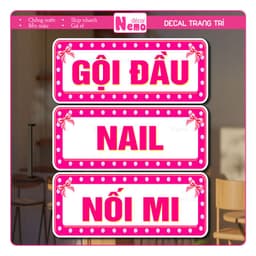 Decal Dán Trang Trí Tiệm Tóc, Barber, Nail, Mi Chống Nước, Decal Tranh Dán Menu Hair Salon, BarberShop. 3