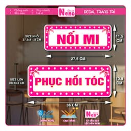 Decal Dán Trang Trí Tiệm Tóc, Barber, Nail, Mi Chống Nước, Decal Tranh Dán Menu Hair Salon, BarberShop. 2