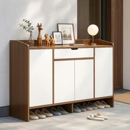 Tủ Giày - Kệ Giày Đa Tầng Cánh Vát Decor Chất Liệu Gỗ MDF Phủ Melamin Chống Xước Hiện Đại 1