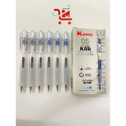 Hộp 12 Cây Bút Gel KING SL-101 HI-Tec Klik Ngòi 0.5MM/Bút Bi Cao Cấp Ngòi Nhỏ, Viết Êm, Mực Đều, Mực Xanh, Tím 6