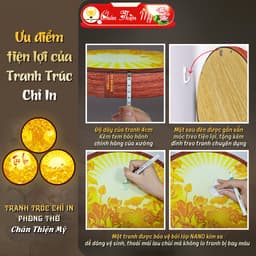 Đèn Hào Quang Trúc Chỉ In Chữ Vạn, Trang Trí Bàn Thờ, Phòng Thờ, Treo Tượng Phật TC-HQ-80 5