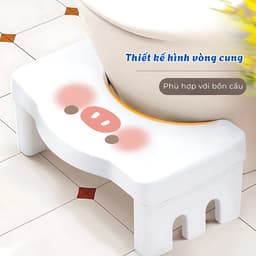 Ghế Kê Chân Toilet DOBE Nhựa PP Cao Cấp, Hỗ Trợ Tư Thế Đi Vệ Sinh Dúng Cách, Giảm Táo Bón, Trĩ, Có Đệm Chống Trơn Trượt 2