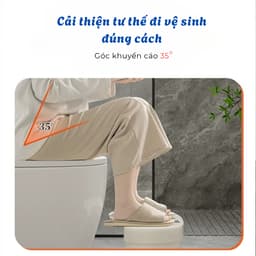Ghế Kê Chân Toilet DOBE Nhựa PP Cao Cấp, Hỗ Trợ Tư Thế Đi Vệ Sinh Dúng Cách, Giảm Táo Bón, Trĩ, Có Đệm Chống Trơn Trượt 3