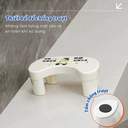 Ghế Kê Chân Toilet DOBE Nhựa PP Cao Cấp, Hỗ Trợ Tư Thế Đi Vệ Sinh Dúng Cách, Giảm Táo Bón, Trĩ, Có Đệm Chống Trơn Trượt 4