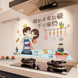 Decal giấy dán bếp cách nhiệt chống dầu mỡ,kích thước (60x90cm) 6