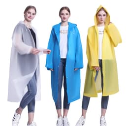 Áo Mưa Bộ Chất Liệu EVA Cao Cấp Trong Suốt Nhiều Màu, Thời Trang Cho Nam Nữ  5