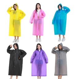 Áo Mưa Bộ Chất Liệu EVA Cao Cấp Trong Suốt Nhiều Màu, Thời Trang Cho Nam Nữ  4