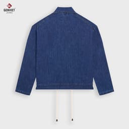 Áo khoác denim nữ GENVIET JEANS túi hộp dải rút eo tôn dáng năng động basic dễ phối đồ 8834 3
