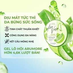 Gel Lô Hội ARUMORE Hỗ Trợ Cấp Ẩm Sâu Làm Dịu Da Đa Năng 300ML 7