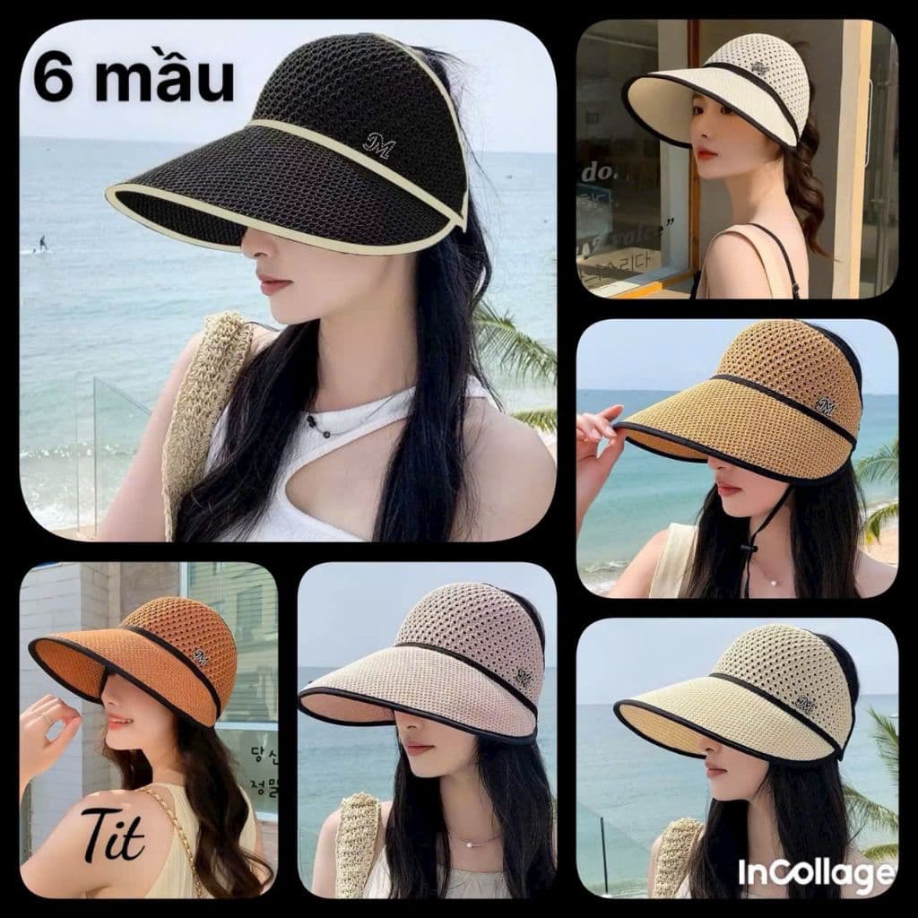mũ chứ M hở chóp vành rộng,thoáng mát