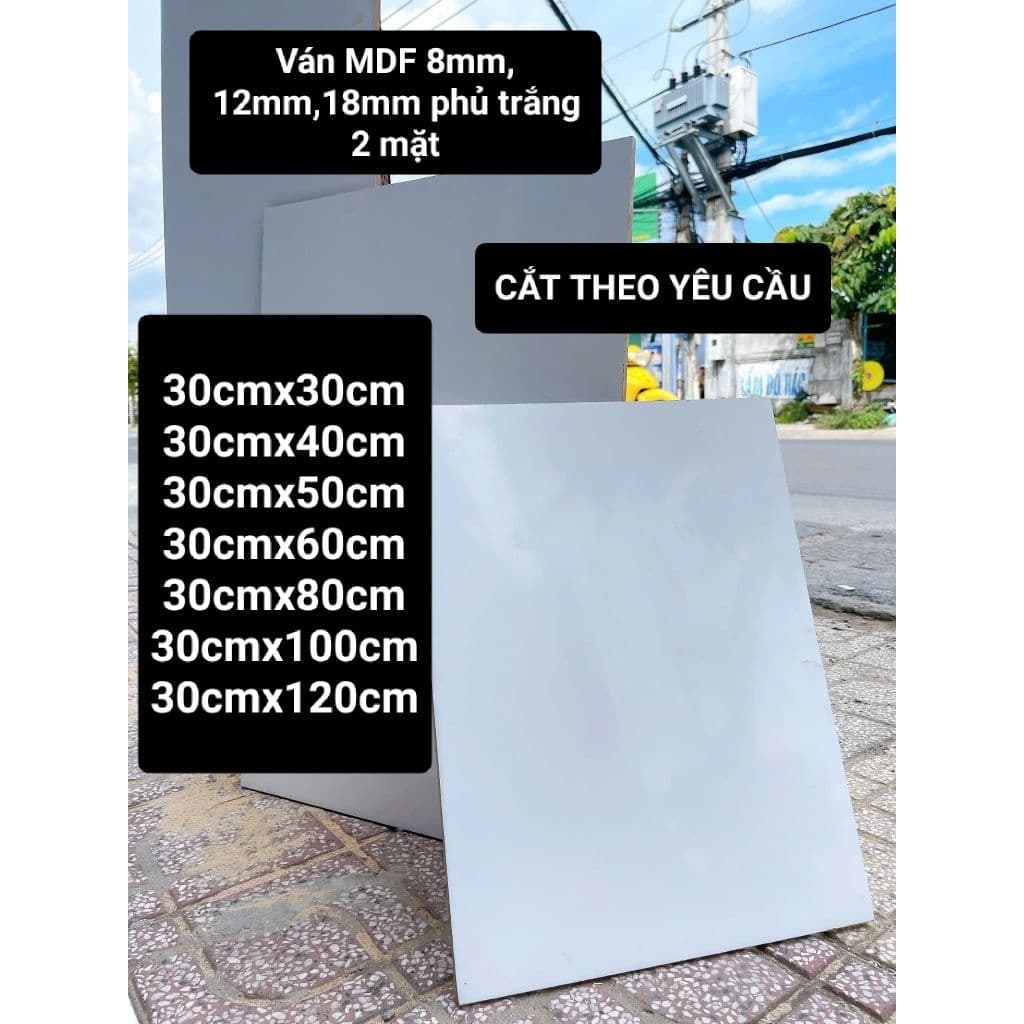 Ván MDF 8mm,12mm,18mm  phu trang 2 mat  lam kệ , decor, phông nền chụp ảnh,kệ , mặt bàn,…… CẮT THEO YÊU CẦU