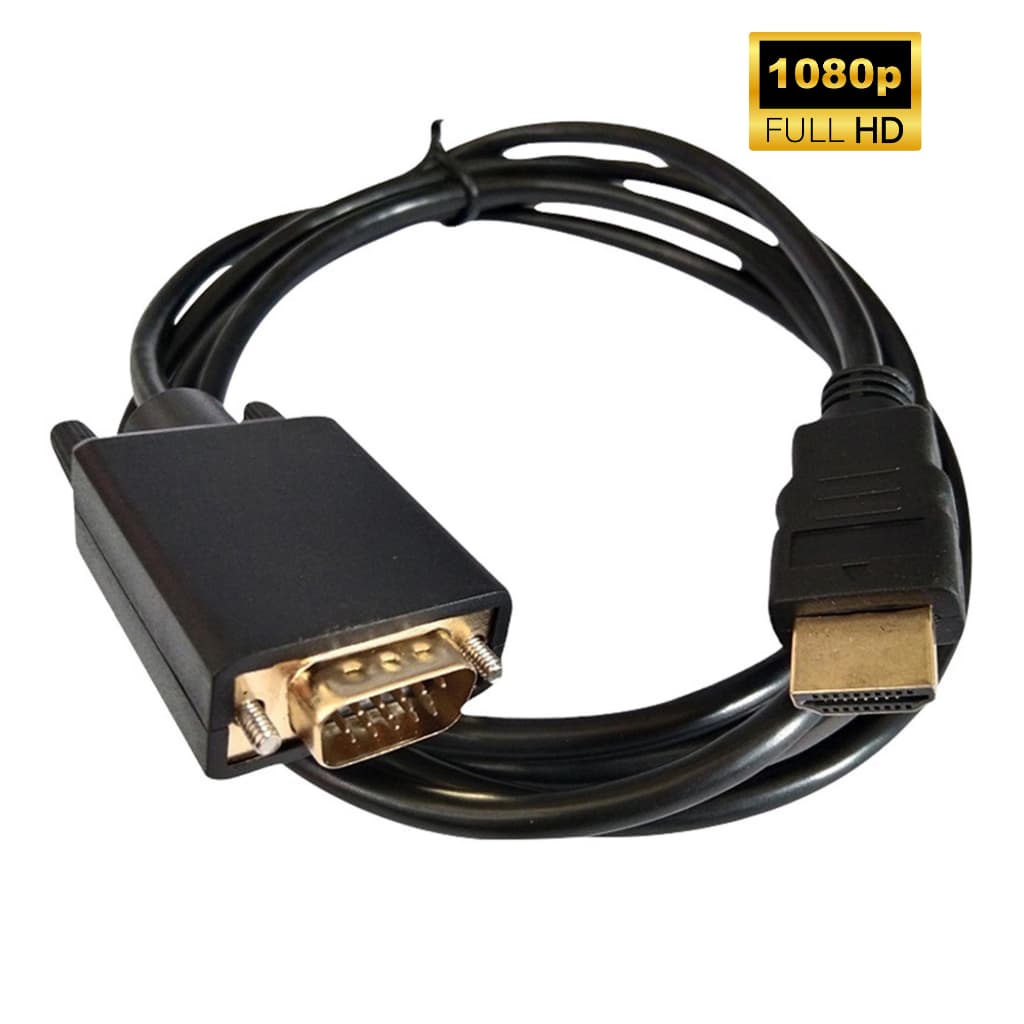 Cáp HDMI to VGA dài 1.8 mét – Hỗ trợ 1080P Full HD – Cắm là nhận