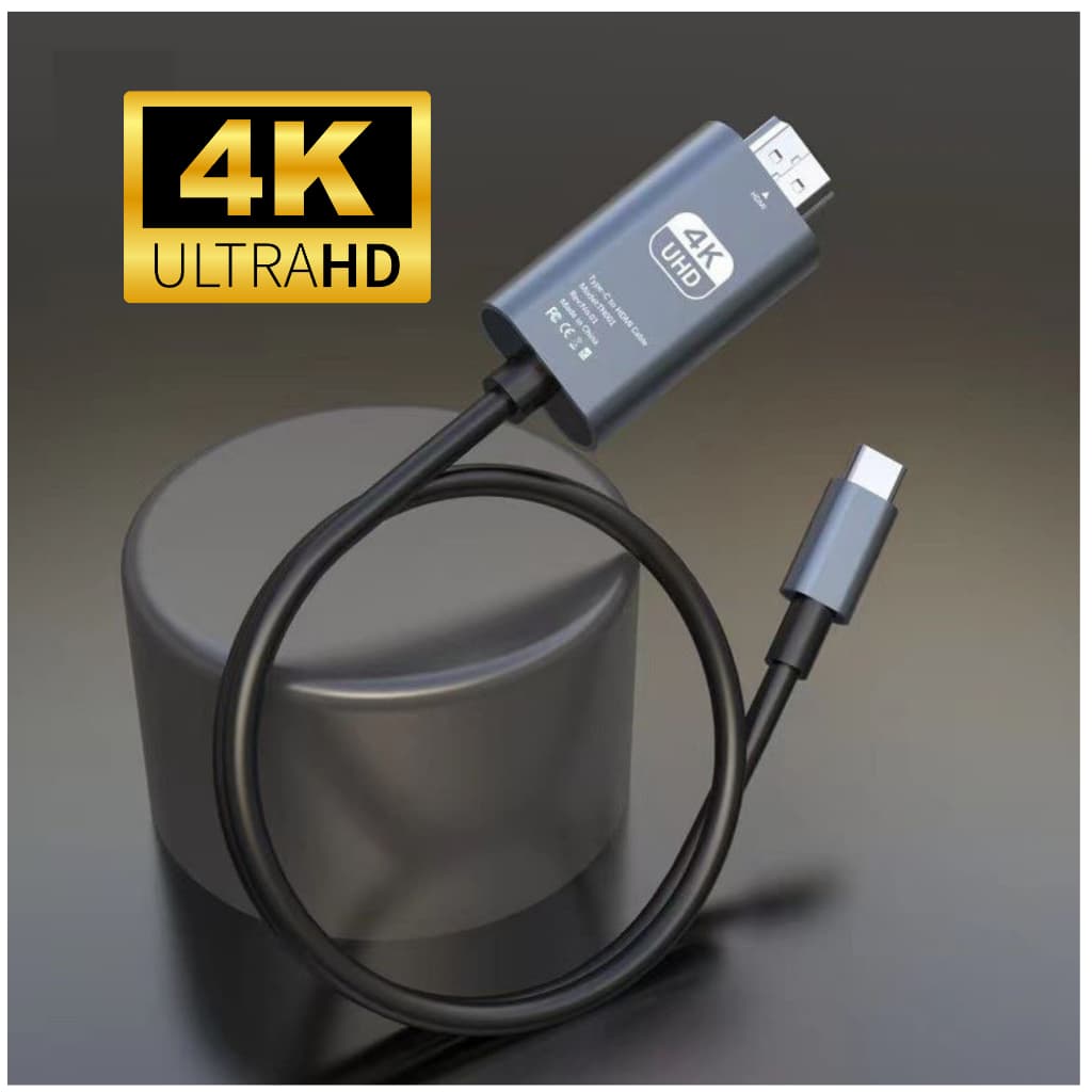 Cáp chuyển đổi Type-C sang HDMI dài 1.8m, độ phân giải 4K, thiết kế hợp kim nhôm