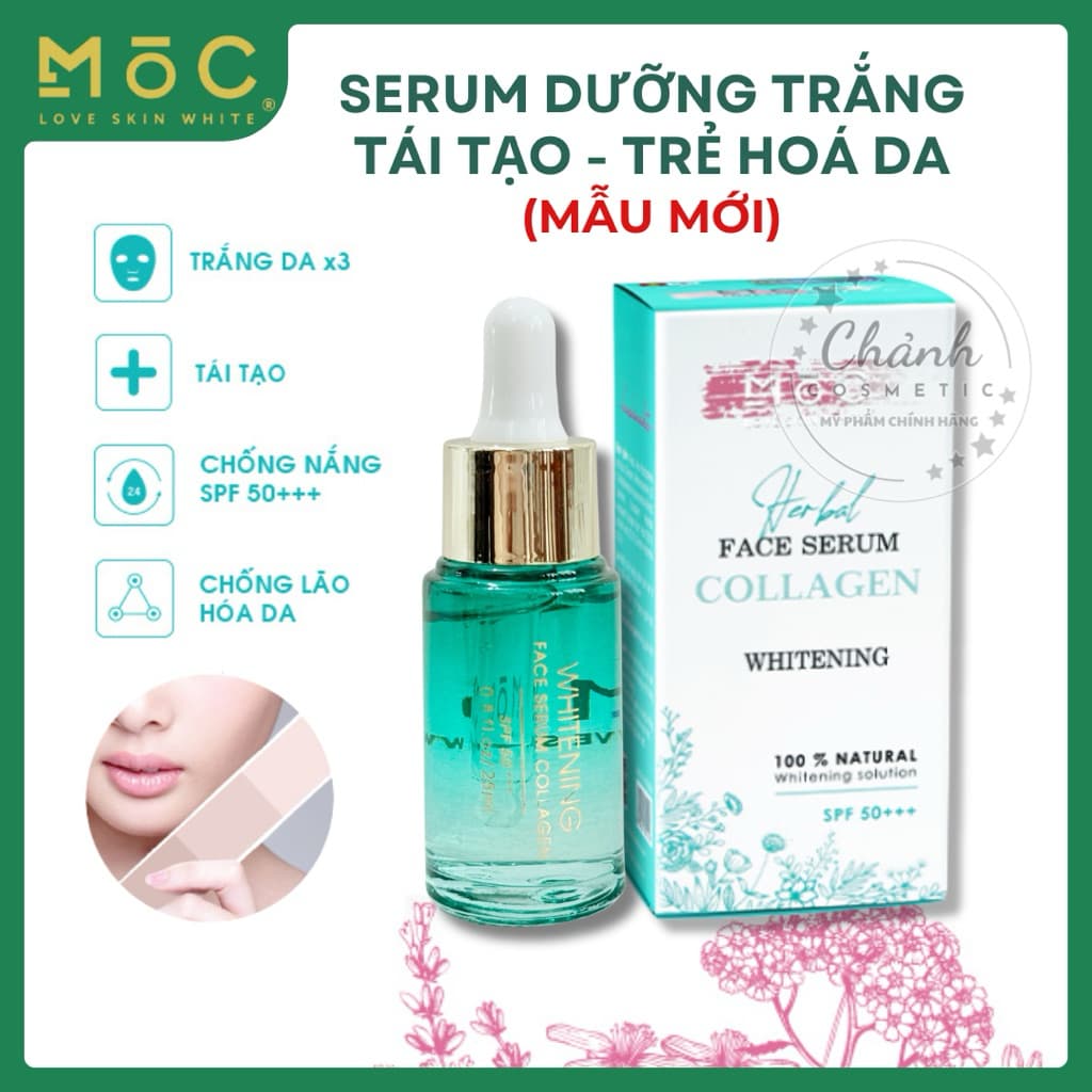 Serum MOC Love Skin White Dưỡng Trắng Da, Tái Tạo, Chống Lão Hoá, Chống Nắng 25ml