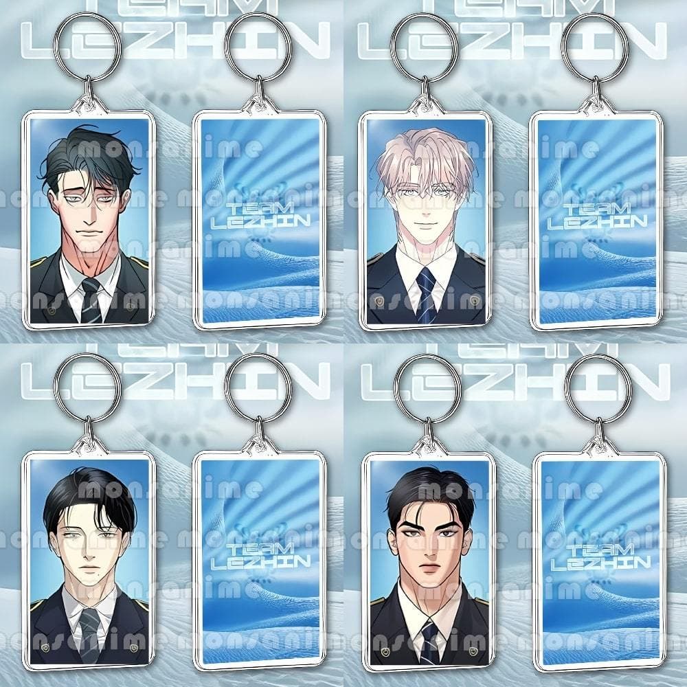 (VUÔNG) Móc khóa 2 mặt mica IN HÌNH TEAM LEZHIN COMICS ver ẢNH THẺ in hình 5*8cm MANHWA  in hình sắc nét hothit