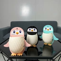Kệ treo tường đa năng kệ dán tường hình chim cánh cụt đựng đồ cá nhân mỹ phẩm bàn chải dễ thương5706 8
