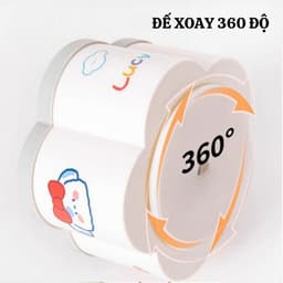Hộp đựng bút xoay 360 dễ thương dung tích siêu lớn Kệ để đồ văn phòng phẩm để bàn đa chức năng [TẶNG STICKER] 4
